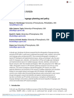 Ethnography of Language Planning and Policy