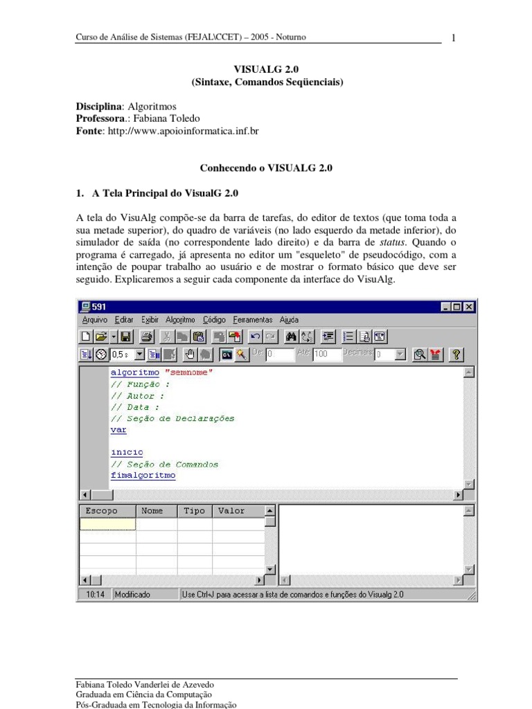 Introdução ao VisualG 2.0 | PDF