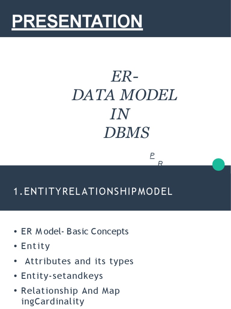 ER Data Model Basics in DBMS | PDF | Data Model | Databases