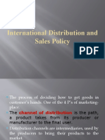 International Distribution and Sales Channel Strategy