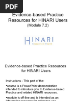 Evidence-Based Practice Resources For HINARI Users: (Module 7.2)