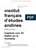 El diablo en la montaña - Capítulo uno. El diablo en la montaña - Institut français d’études andines