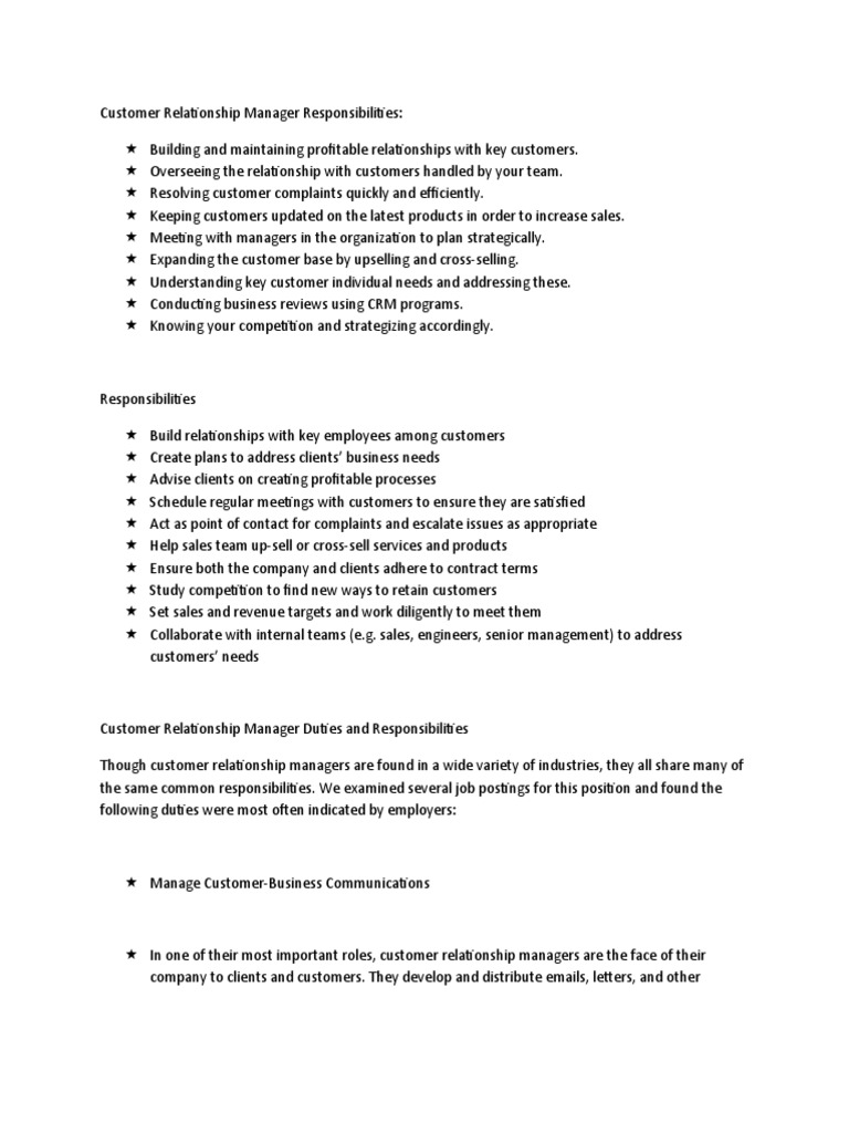 Customer Relationship Manager | Pdf | Customer Relationship Management |  Customer