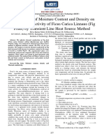 The Influence of Moisture Content and Density On Thermal Conductivity of Ficus Carica Linnaus (Fig Fruit) by Transient Line Heat Source Method