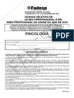 RESIDENCIA MULTIPROFISSIONAL PSICOLOGIA_AREA ESPECIFICA FADESP 2016