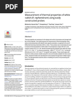 Measurement of Thermal Properties of White Radish (R. Raphanistrum) Using Easily Constructed Probes