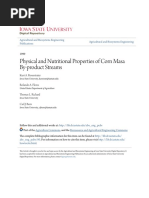 Physical and Nutritional Properties of Corn Masa By-Product Streams