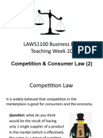 Teaching Week 10 - Competition and Consumer Law (2)