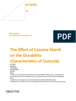 The Effect of Cassava Starch On The Durability Characteristics of Concrete