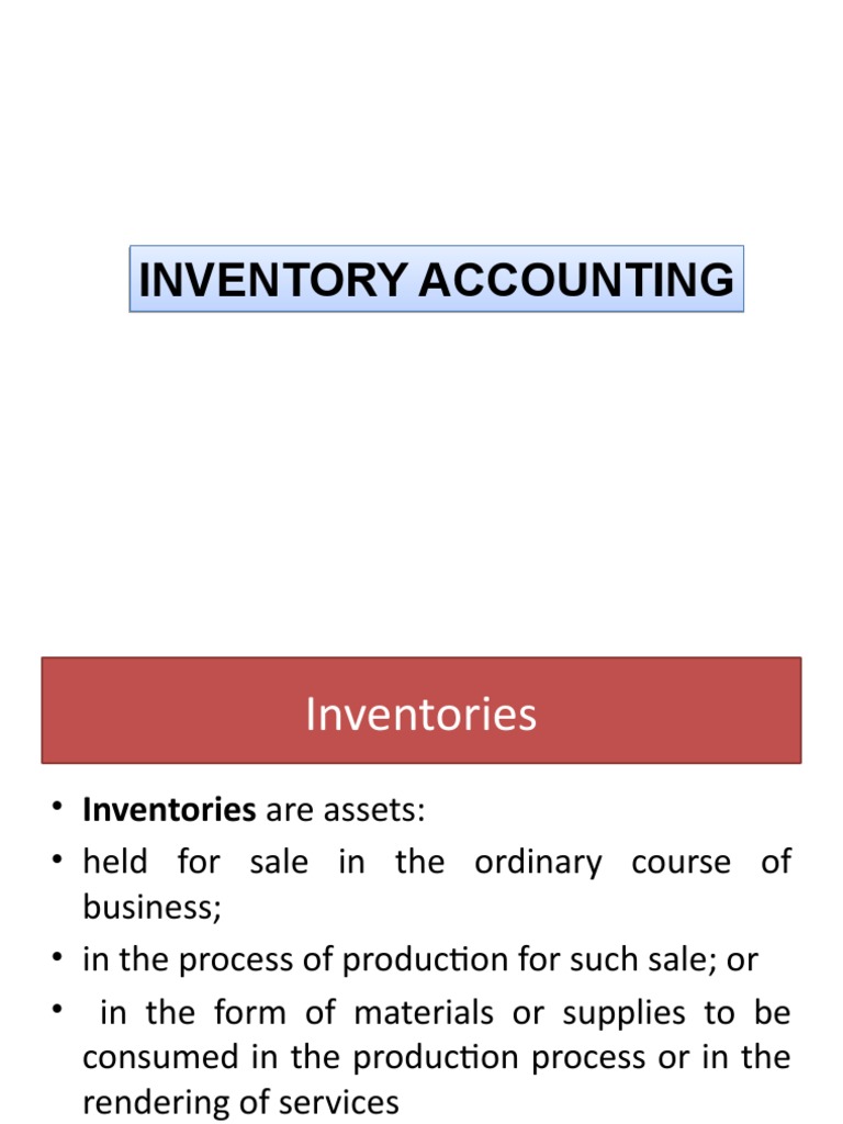 Inventory Accounting | PDF | Cost Of Goods Sold | Inventory
