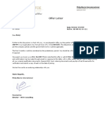 Offer Letter: Mr. Balaji Date: October 26 Ref - No: AU-HR-OL-16-121 2020