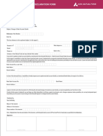 Change of Bank Details - Declaration Form: D M M Y Y D