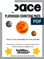 Space Playdough Counting Mats