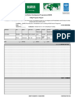 United Nation Development Programme (UNDP) Daily Progress Report