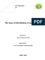 The Types of Distribution of Speech Sounds