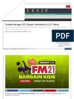 Football Manager 2021 Bargain Wonderkids & U21 Talents