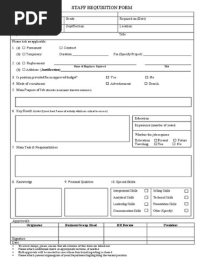 Requisition Form