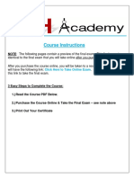 Course Instructions: Click Here To Take Online Exam