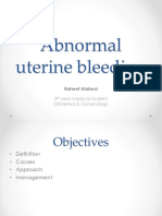 Abnormal Uterine Bleeding: 5 Year Medical Student Obstetrics & Gynecology