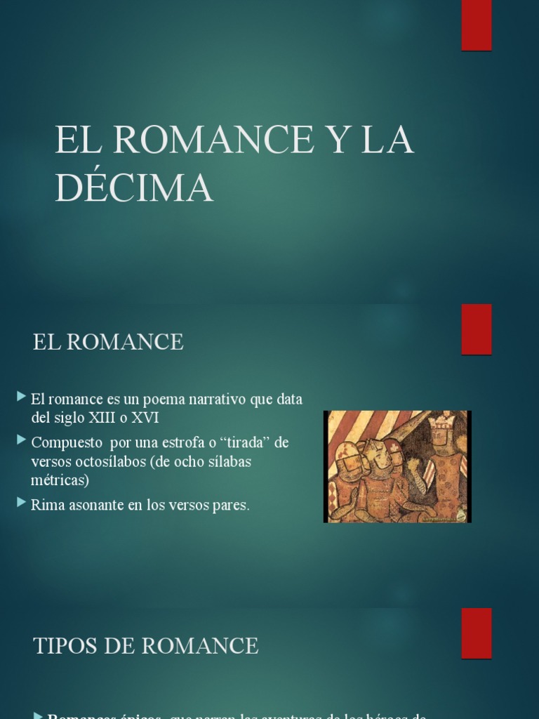 Romance y décima: estructura y rima | PDF | Rima | Poesía
