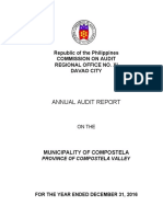 Annual Audit Report: Republic of The Philippines Commission On Audit Regional Office No. Xi Davao City