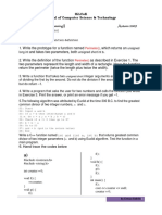 Work Sheet On Function Defination