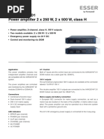 Variodyn D1 Power Amplifier 2 X 250 W, 2 X 500 W, Class H: LF / Control Application