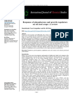 Response of Phosphorous and Growth Regulators On Oil Seed Crops: A Review