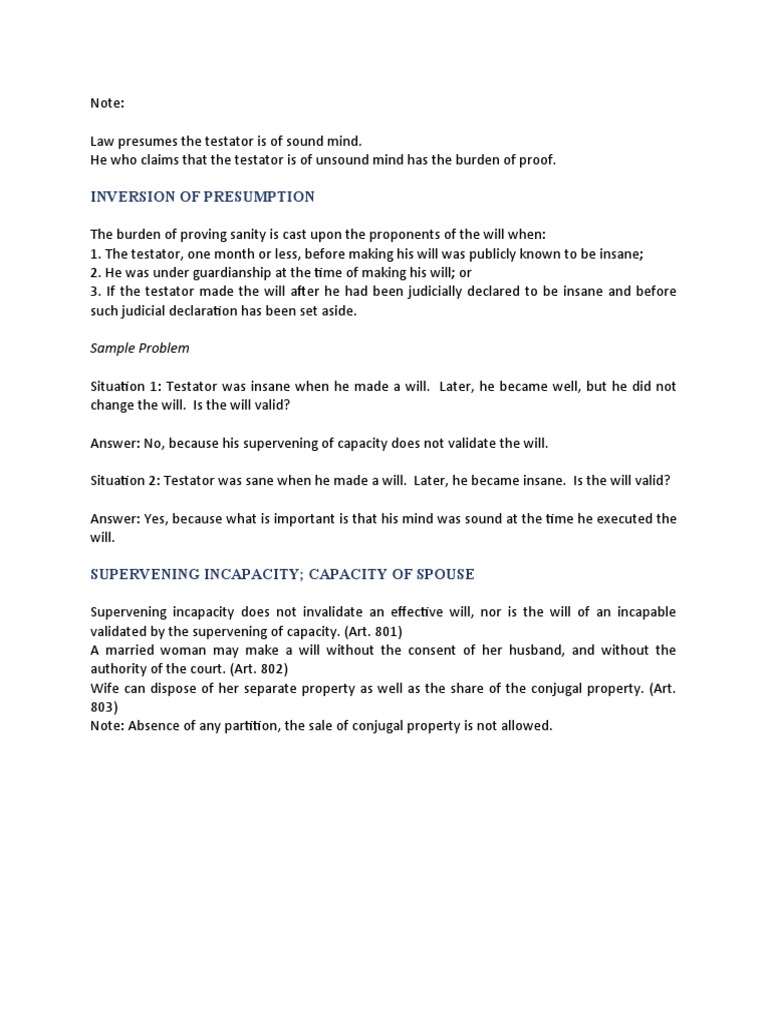 Inversion of Presumption: Sample Problem | PDF