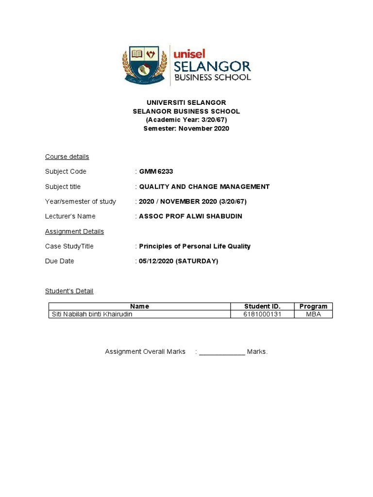 Quality and Change Management Case Study | PDF | Business
