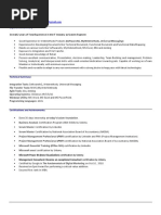 Experience Summary: Overall 2 Years of Total Experience in The IT Industry As System Engineer