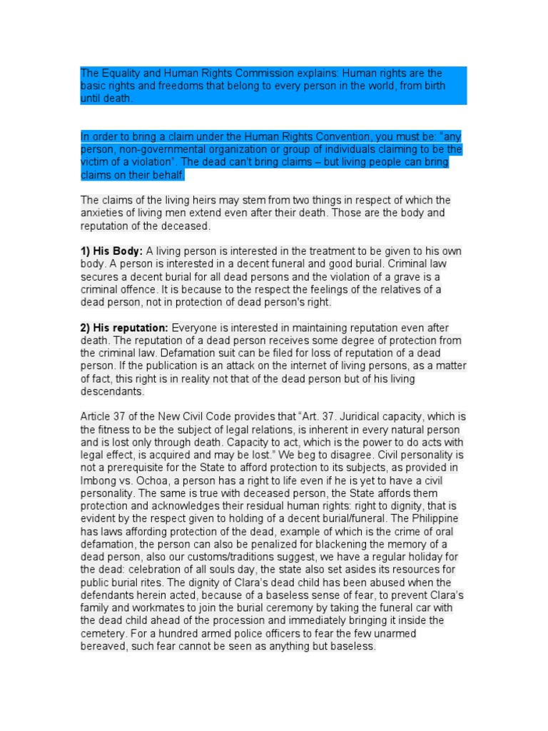 Human Rights - Issue 2 | PDF | Burial | Funeral