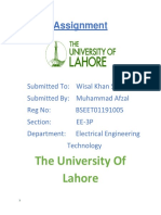 Assignment: The University of Lahore