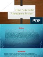 Real Time Automatic Attendance System