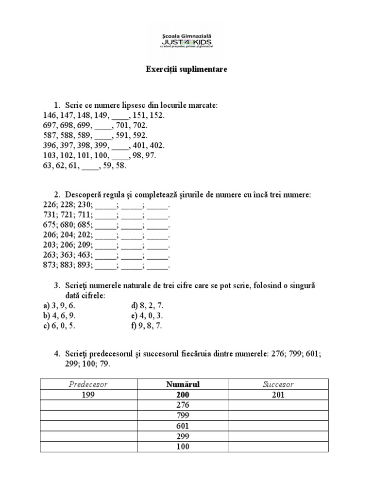 januar Tak væv Exerciții Suplimentare 2 | PDF