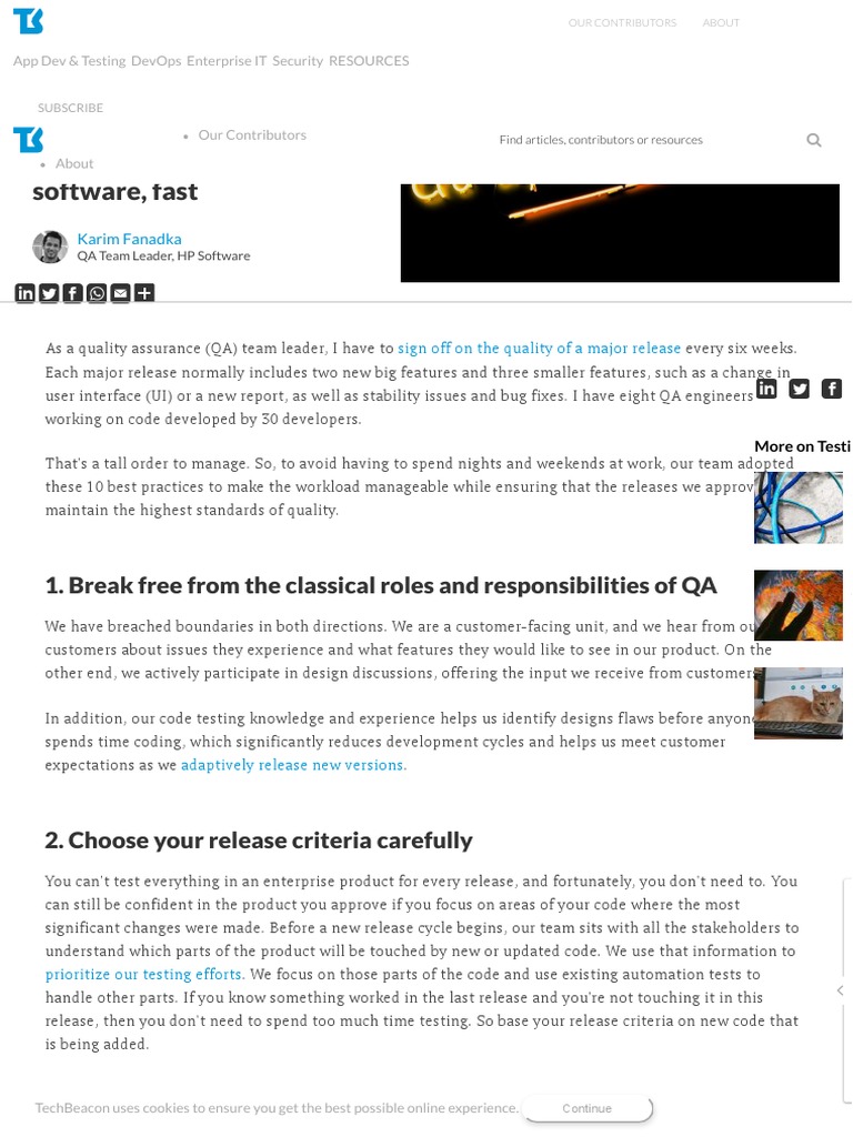 10 Best Practices To Help QA Teams Deliver Quality Enterprise Software ...
