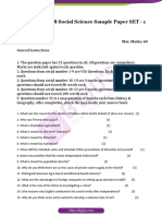 CBSE Sample Papers Social Science Class 8 Set 1 PDF