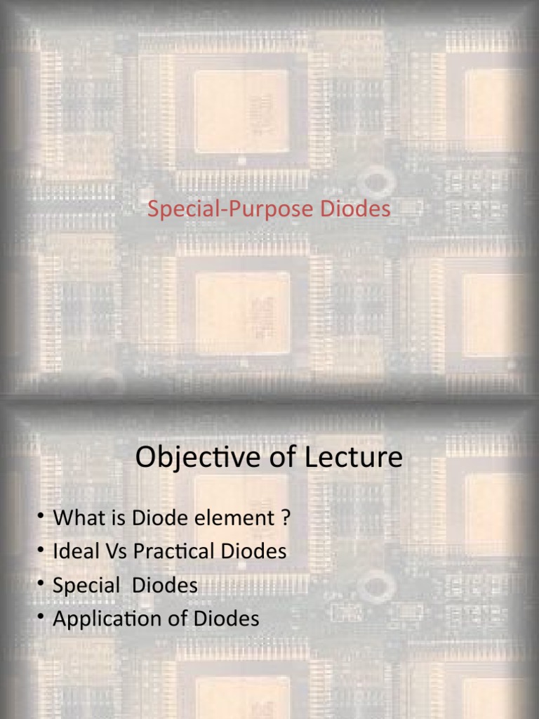 Overview of Special-Purpose Diodes | PDF | Diode | P–N Junction