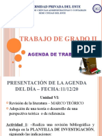 Agenda de Trabajo - Trabajo de Grado II