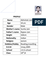 Abhishek Jain Profile - 16 yr old Indian student