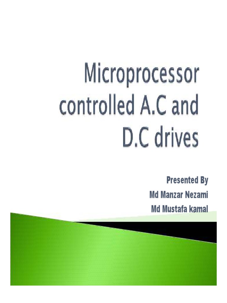 Microprocessor Controlled Ac and DC Drives | PDF | Central Processing ...