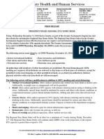 Press Release: Social Services Public Health Behavioral Health Human Services