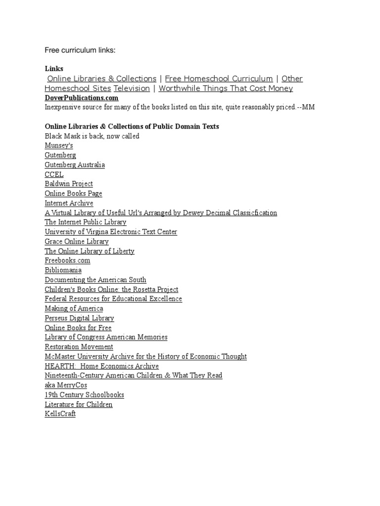 Open Education Links PDF | PDF | Homeschooling | World Wide Web