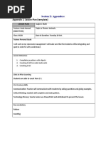 Appendix 1: Lesson Plan (Template) : Section E: Appendices