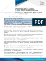 Activity Guide and Evaluation Rubric - Task 6 - Solving Problems of Decision and Optimization of Risk, Uncertainty and Markov Chains