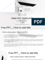 Top View of Office Supplies On Table PowerPoint Templates Widescreen