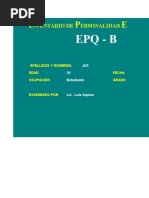 Eysenck Forma B Adultos