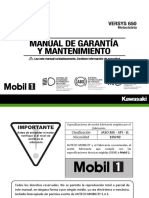Manual de Garantía y Mantenimiento Kawasaki Versys 650 ABS PDF