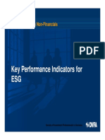 Key Performance Indicators For ESG ESG: DVFA Committee On Non-Financials DVFA Committee On Non Financials