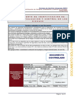 Matriz para La Identificacion de Peligros, Evaluacion y Control de Riesgos - IPERC